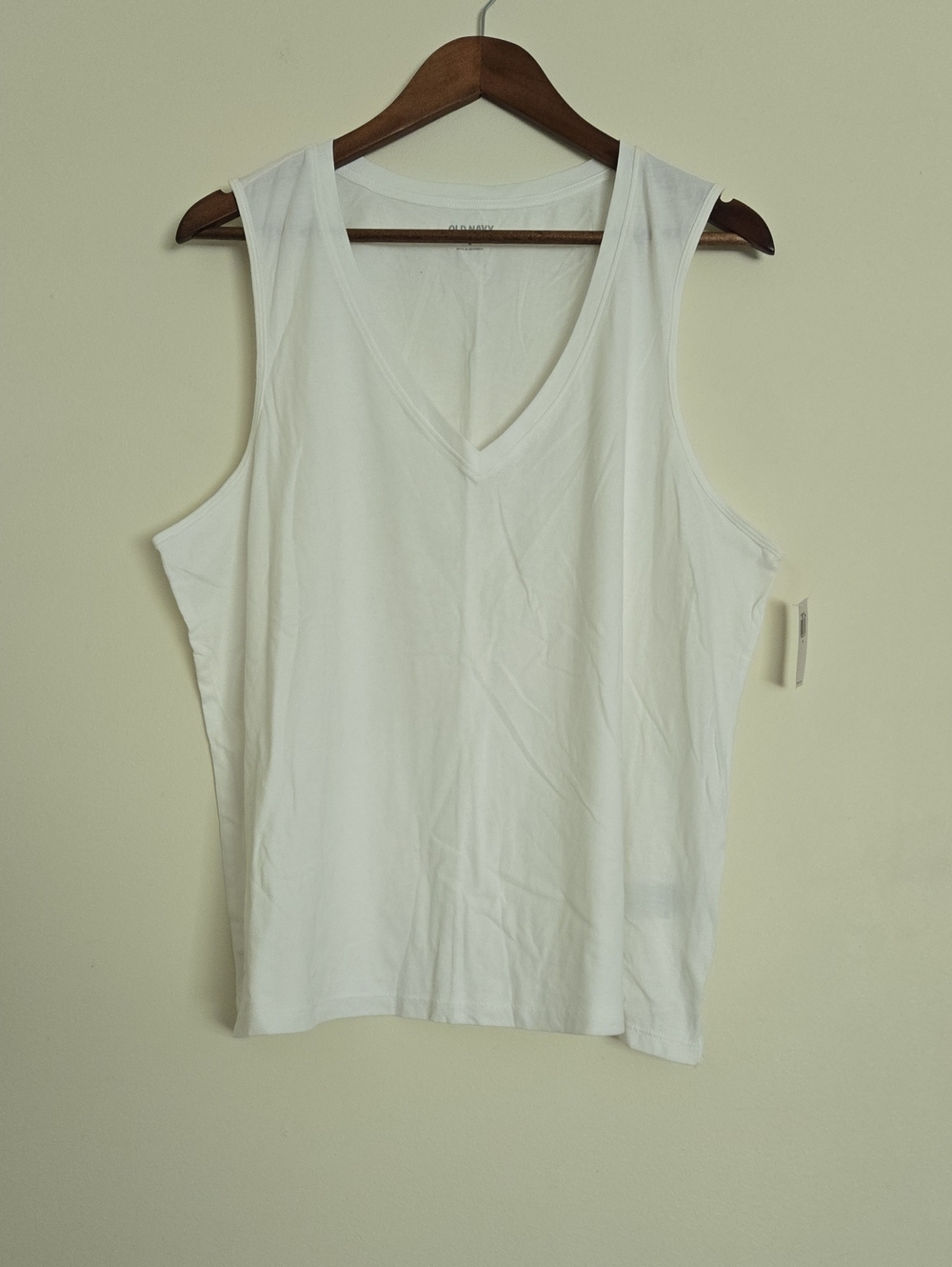 Old Navy White V-Neck Tank Top